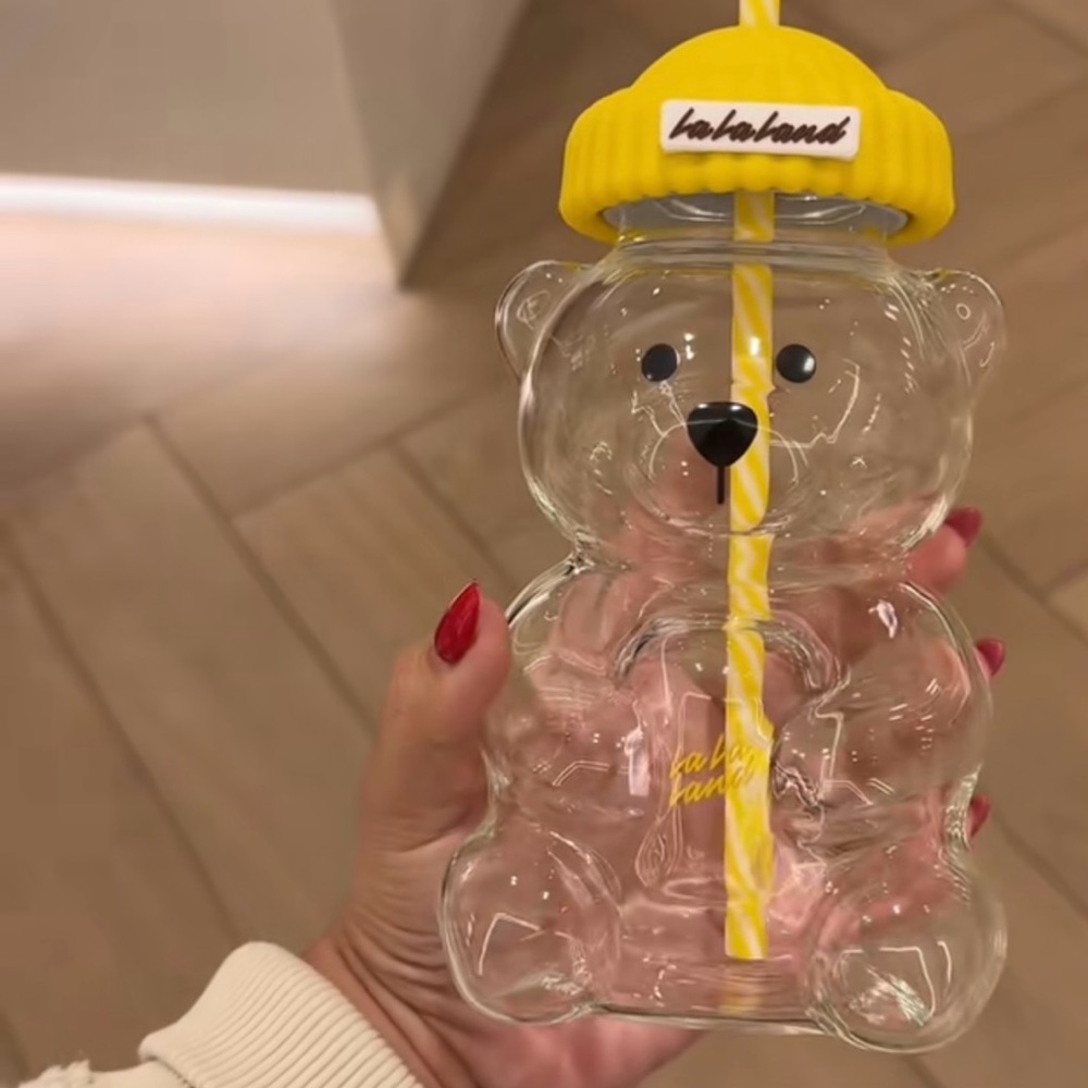 Lala Land Bear Cup Tumbler with Straw